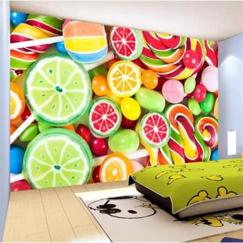 Wellyu Custom wallpaper 3d photo mural обои colorful lollipop candy children room background papel de parede wallpaper 3d murals