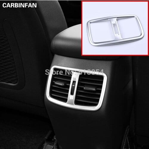 ABS vent Outlet Box Rear Diffuser Plating Decoration Box Console Air Vent Cover Surround Trims Sticker For Hyundai Tucson 2016