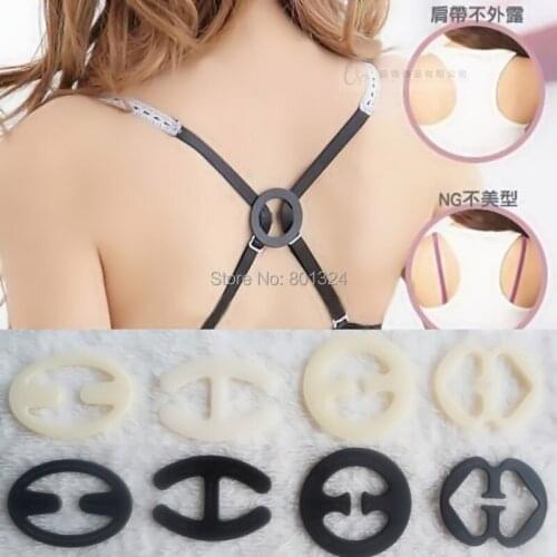 Free Shipping 20PCS Sexy Oval Cleavage Control Clips Hide Bra Strap Buckle Adjust Converter Lk-JDPG10001