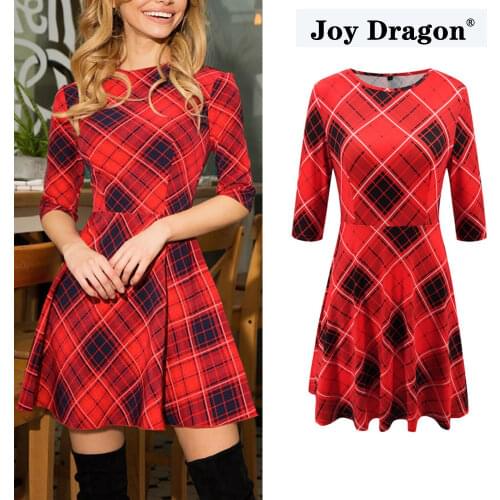 Womens Dresses New Arrival 2021 Red Green Yellow Gray Purple Plaid Pleated Dress Vestido Corto Kleding Vrouwen Clubwear Suknia