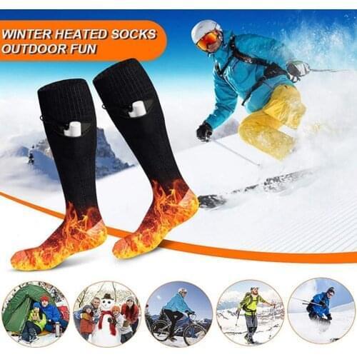 Winter Electric Heating Socks For Men And Women Motorcycle Riding Ski Shoes And Boots General Warm Stockings Breathable