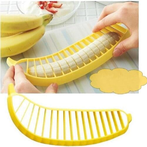 1PC Banana Slicers & Shredders Chopper Cutters Plastic Banana Salad Makers Tool Fruit Salad Sausage Cereal Banana Cutter