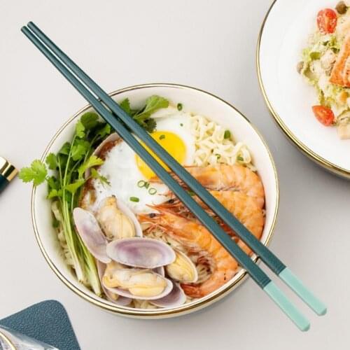 10 Pair Chopsticks Retro High Hardness PET No Odor Safe Cooking Chopsticks Japanese household chopsticks