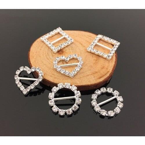 10pcs/Set Variety Rhinestone Buckles Wedding Invitation card Decoration DIY Hair Accessories