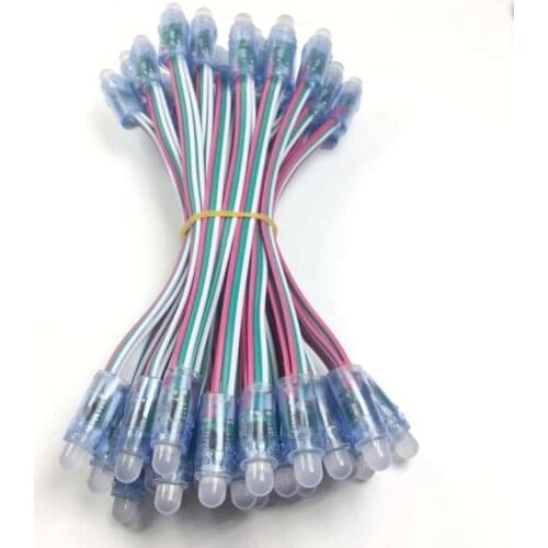 1000pcs 4m/6.5meter DC5V WS2811 Full Color LED Pixel Light Module 12mm 10cm/15cm wires IP68 waterproof RGB Digital led strings