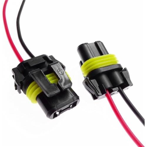 2 Pcs 9005 9006 for Automotive Headlight Fog Lamp Bulb Socket Adapter Female Connector Wiring Harness Copper Core Wire Harness