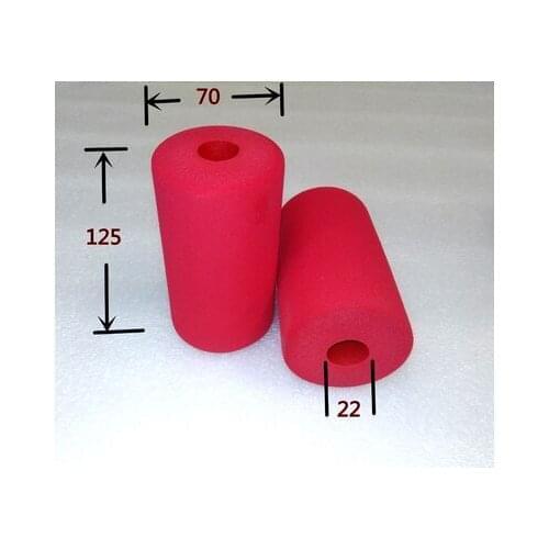 2X 125*70*22MM Handle Grips Pipe Sponge Foam Rubber Tube for Fitness Equipment Blue /Red