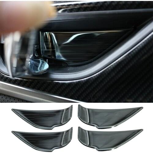 4PCS Auto Inner Door Bowl Handle Covers Trim Stickers For Subaru Forester Impreza Outback XV Car Accessories Interior Decoration