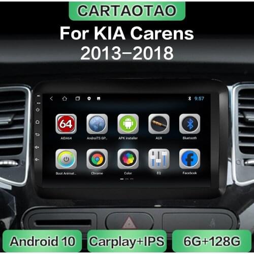 Android 10.0 car radio GPS navigation WiFi CarPlay multimedia player for KIA Carens 2013 2014-2017 2018 DSP RDS IPS NO DVD 2din