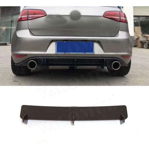 High Quality ABS Rear Lip diffuser Trim Cover For Volkswagen VW Golf VII MK7 7.5 GTI R Fins Shark Style Back Bumper Guard