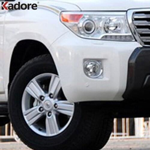 For Toyota Land Cruiser LC200 FJ200 2013-2015 High Quality ABS Chrome Front Foglight Lamp Cover Trims Auto Accessories 2pcs/set