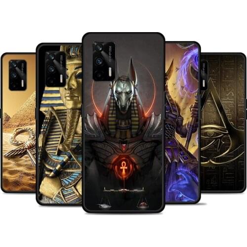 Egypt Nefertiti Anubis Ankh For Realme 8 GT Neo Flash Edition Explorer Master Q3 Pro Narzo30 C21 C20 C11 C20A C21Y Phone Case