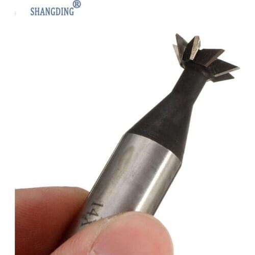 Brand New 1Pcs 14mm 45 Degree HSS Straight shank HSS Dovetail Milling Cutter End Mill Smooth Cutting High Speed Steel