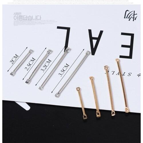 2019 500 Pcs zinc alloy connector jewelry finding Double hole Hanging rod Earrings Ear Clip Ear Hook jewelry making accessories