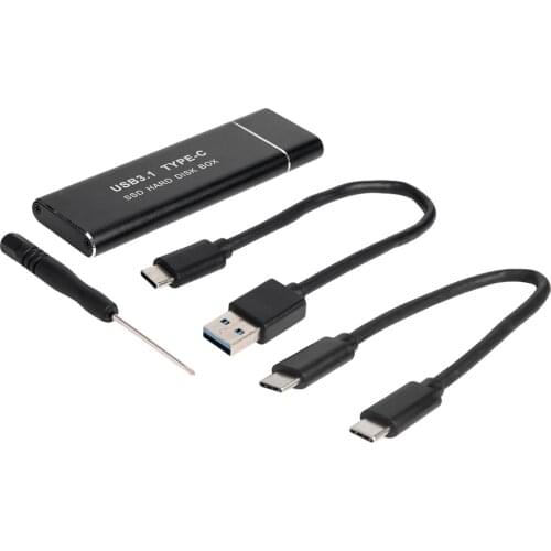 M.2 SATA NVME to USB 3.1 Hard Drive Disk Enclosure Box M2 B Key/B+M Key/M Key 2230/2242/2260 SSD HDD External Case support 2TB