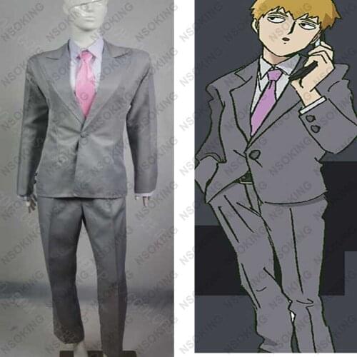 Anime Mob Psycho 100 Arataka Reigen Cosplay Costume Suit Custom-made