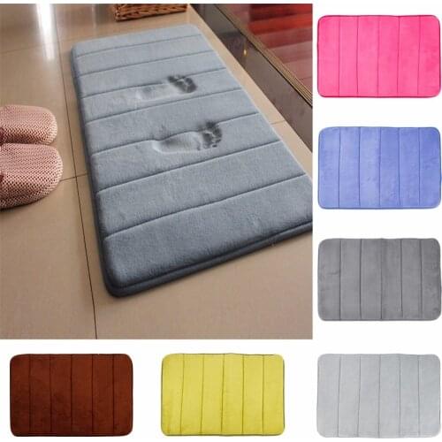 40*60cm Floor fleece Mat Memory de Door tapis Foam bain Rug Bathroom Bath Mat Bathroom kitchen coral Carpet