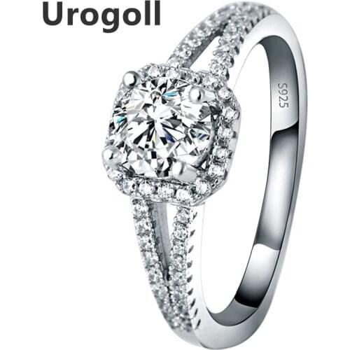 Hot Sale Classic Zirconia Rings For Women Luxury Engagement Wedding Ring Real Sterling Silver 925 Fine Jewelry Gifts