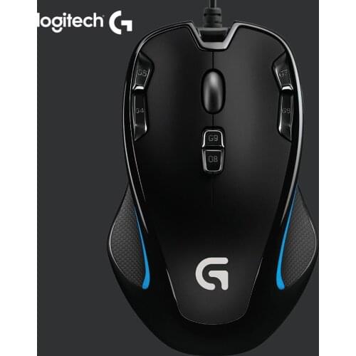 Logitech Original Mouse G300S Optical Gaming Mouse 2500 DPI for Laptop PC Gaming Mouse Gamer Play Overwatch Starcraft War3 PUBG