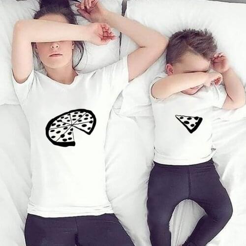 Cute Family Matching Clothes Family Tshirts Mommy and Daughter Son Print Family T-shirt