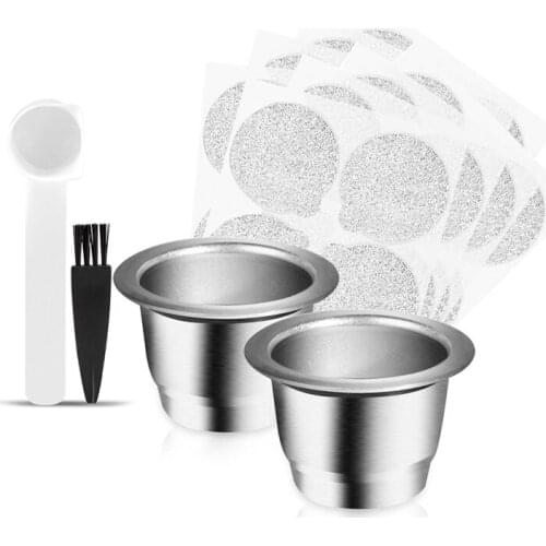 Reusable Espresso Capsules Refillable Coffee Pod Stainless Steel Cups Compatible for Nespresso OriginalLine Brewer