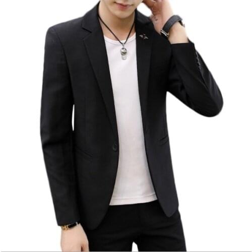 Mens Casual Blazer Men Fashion Korean Slim Fit Suit Jacket Mens Black Navy Blue Red Purple Tuxedo Blazer Homme Plus Size 4XL