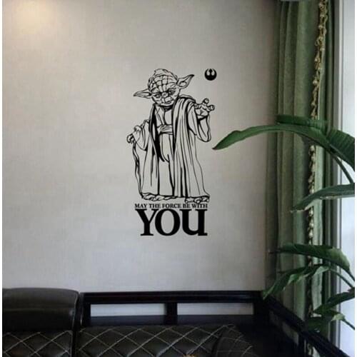 Sci-fi Movies Wall Sticker - MAY THE FORCE BE WITH YOU Vinyl WALL Art Decals