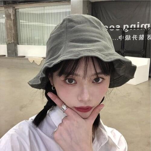 Women Textured Ruffles Bucket Hat Female Summer Solid Sun Hats Lady Panama Outdoor Fisherman Hat Visor Basin Cap Sun Preventor