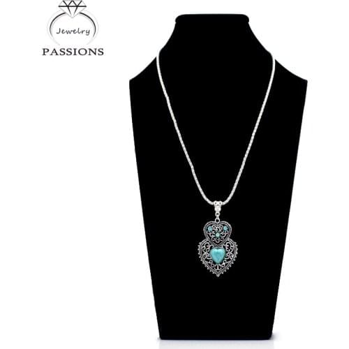 Hot Europe Statement Necklace Silver Plated Necklaces&Pendants For Women Hollow Out LoveHeart Necklace Women