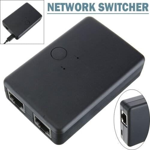 2-in-1-out Portable Mini RJ45 Lan Hub Network Switch Box High Quality Computer Ethernet Internet Adapter