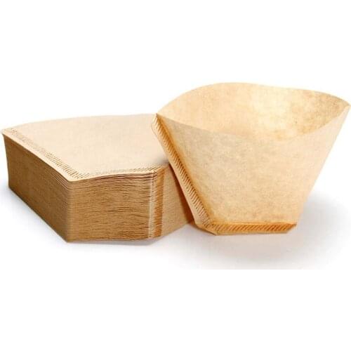 Practical Boutique 100 Pieces Eco-Friendly Unbleached Original Wooden Hand Drip Paper Coffee Brewer 102 Coffee Filter Bag Coff