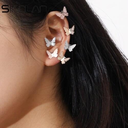 Simple Upscale Butterfly Earrings for Women Cute Kpop Animal Set Female Ears Fashion Jewelry