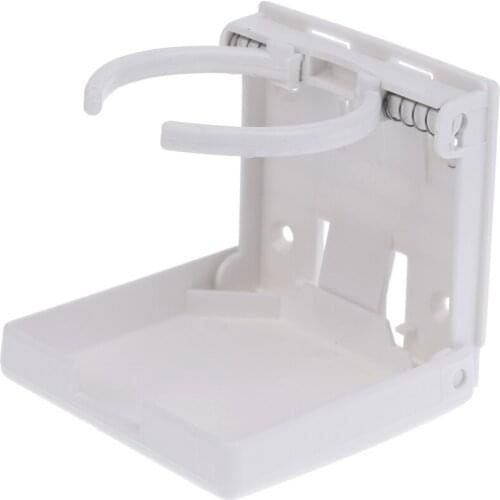 Adjustable Folding White Nylon Drink Cup Holder - Boat/Marine/Caravan/Car/RV