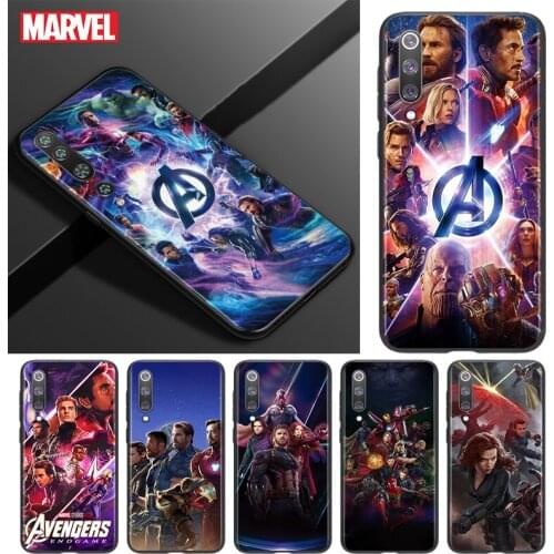 Silicone Cover Marvel Avengers Heroes For Xiaomi Mi 11 10T 10 9T 9 8 Note 10 Lite Pro Ultra 5G Black Soft Phone Case