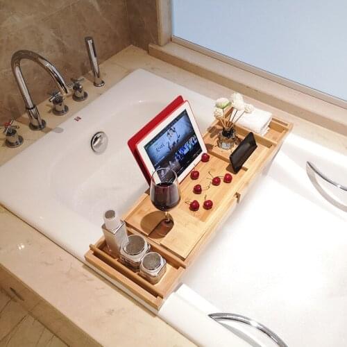 Bathtub Rack Multifunctional Telescopic Bracket Bathtub Shelving Plate Bathtub Trays