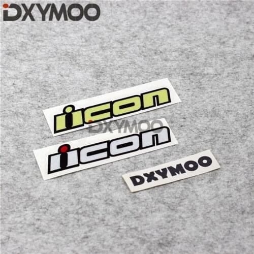 2PCS Letters Reflective Car Stickers Bike Helmet Phone Decals for ICON