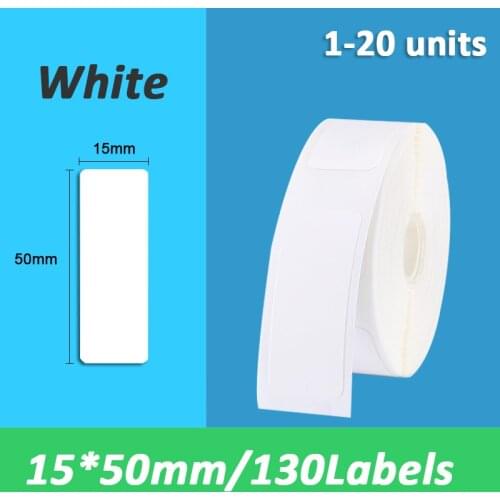 White 15x50mm/130 label for Niimbot D11 Wireless label maker Portable Bluetooth Thermal Label Printer Home Office Printer