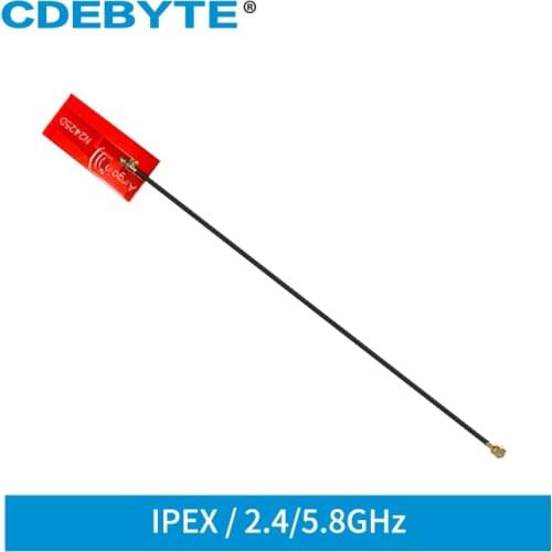 10pc/Lot 2.4GHz 5.8GHz WIFI Antenna Red Built-in Small Volume FPC TXWF-PCB-3214 Linear Polarization Omnidirectional Radiation 2W