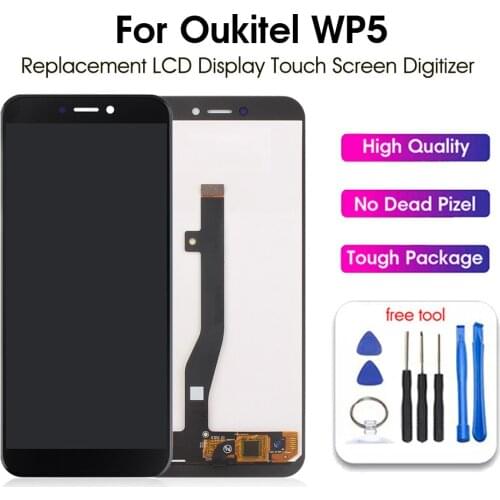 100% Tested High Quality Grade A For Oukitel Wp5 New Touch Screen Digitizer Glass + Lcd Display Assembly Repair Parts +tools