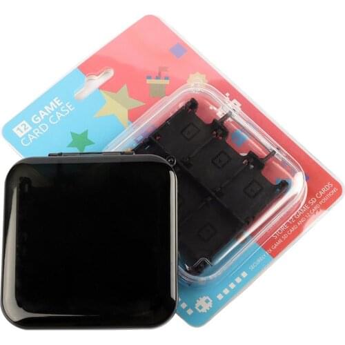 12-bit Game Card Box Large Capacity Sturdy Shell Cards Storage PC Game Card Case With A Lanyard Game Accessories