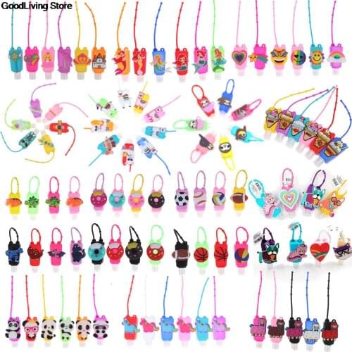 26 Styles 1Pc Silicone Mini Hand Sanitizer Holder Disposable No Clean Detachable Cover Travel Portable Safe Gel Random Send