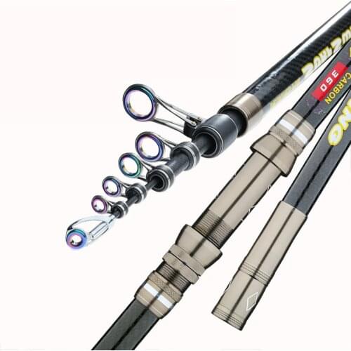 3.6M - 5.4M High Carbon Fiber Distant Throwing Anchor Pole Vara De Pesca Super Hard Long Section Telescopic Fishing Canne