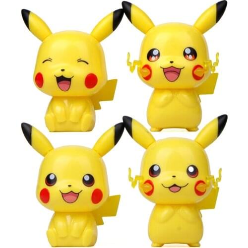 4pcs/lot TAKARA TOMY Pokemon Figure Toys PVC Pikachu Action Figures Model Collection Toy for Children Christmas Toys Gifts