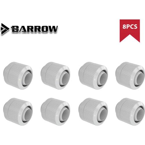 Barrow 8pcs THKN-3/8-V3, 3/8"ID*5/8"OD 10x16mm Soft Tube Fittings, G1/4" Fittings For Soft Tubes