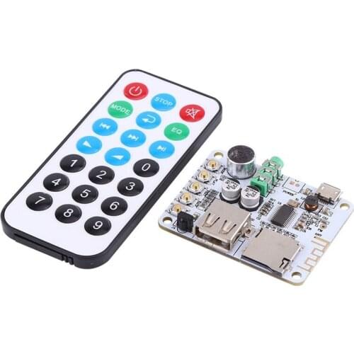 Hot-Bluetooth Audio Receiver Microphone Amplifier USB TF FM MP3 Decoder 4 Modes WMA WAV FLAC Player Amplifier Board