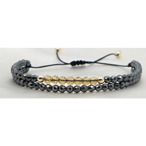 Go2Boho Bracelets for Women Pulseras Mujer Trendy Jewelry 2021 Black Beaded Jewellery Multi-Layer Bracelet Gift for The New Year