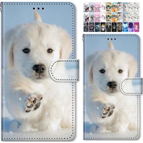 Cute Painted Flip Phone Bags For Case Huawei Y6 Prime 2018 Y9 Prime 2019 Honor 6A 6C Pro 7X 7S 8S 8C 8X Play 8A Flip Capa O08F