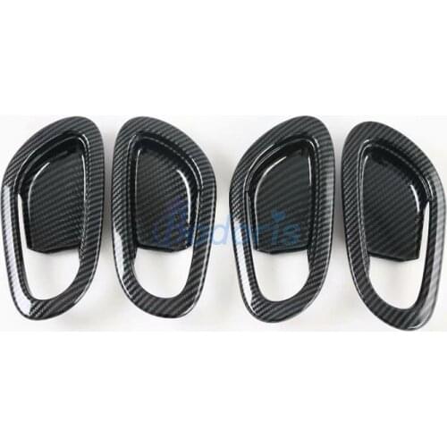 For Nissan NAVARA D23 Frontier NP300 2016-2020 Carbon Fiber Color Interior Door Handle Bowl Panels Grab Holder Protcetor Trim