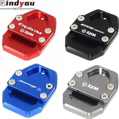 For SYM CRUISYM 300 GTS300i GTS 300 300i JOYMAX Z300 Motorcycle CNC Kickstand Foot Side Stand Extension Support Plate Enlarge
