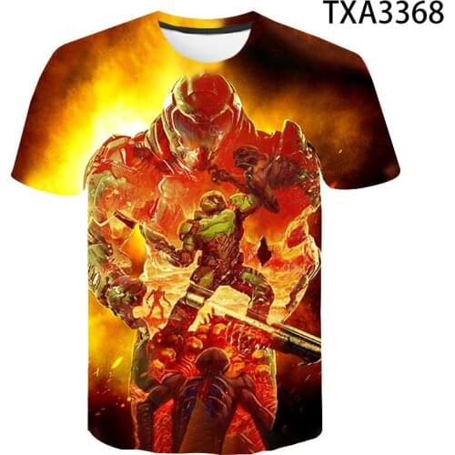 The Game Doom Eternal 3D Full Print T-Shirt Men/Unise Casual Tshirt Baby Wear Material Soft And Com Tee Boy Girl Discount Tee